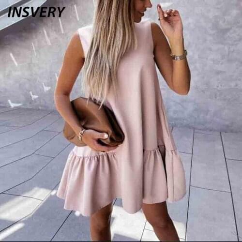 INSVERY Pink Summer Dresses