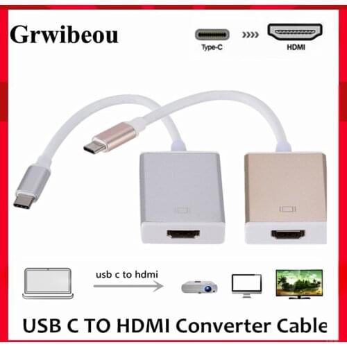 Grwibeou USB C TO HDMI Adapter Cable Usb 3.1 Thunderbolt 3 To HDMI Iphone Usb-c To HDMI Switch Cable Converter for Type C Device