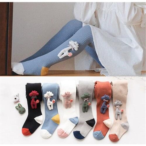 3D Deer Girls stockings Fall/Spring Toddler Pantyhose Baby Girl Cotton Tights Christmas Newborn Clothes Winter For 1-8T