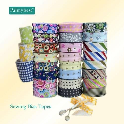 Bias Tapes (1") 25mm wide Single Fold Cotton Bias Binding Tapes Flower Series DIY Craft Apparel Sewing Fabric 5meters/lot