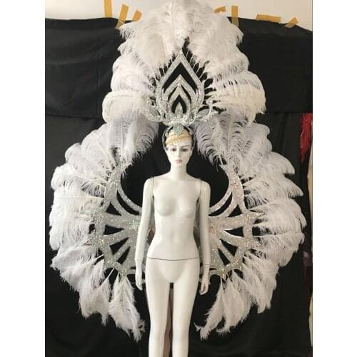 Latin dance Samba accessories Fashion exquisite headdress feathers Delicate dance shows accessories Samba clothing