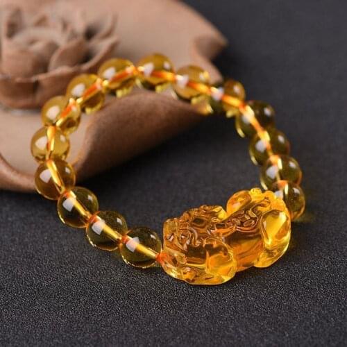 Top Selling Trendy PIXIU Bracelets12mm Crystal Beads White Yellow Black Purple Color for Choice Rope Chain Gifts Preferred