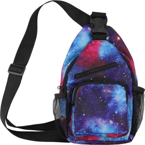 Starry Sky Satchel Fashion Streetwear Shoulder Bag Men Women Oxford Chest Bag Waterproof Sling Pack Popular Hip Hop Shoulder Bag