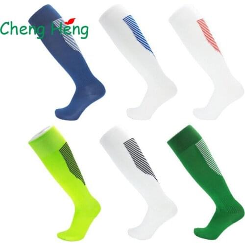 CHENG HENG Casual Mens Socks Flat Needles Autumn And Winter Polyester Cotton Over The Knee Stripe breathable Socks Mens Socks