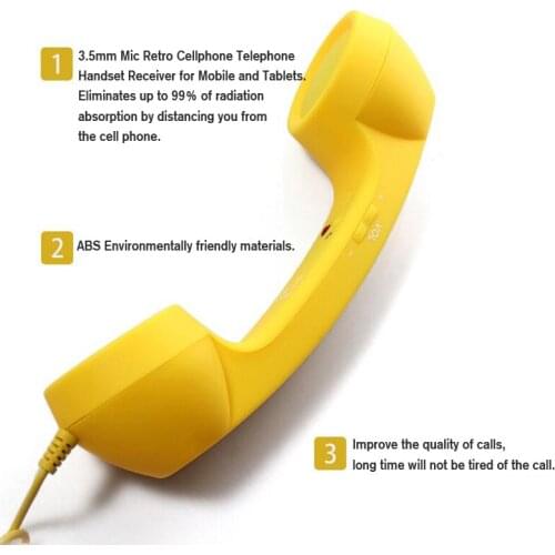 2020 New Retro Telephone Handset and Wire Radiation-proof Handset Receivers Headphones for a mobile phone comfortable call r30