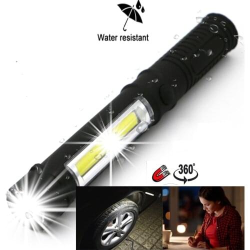 Mini Portable lanterns Working Inspection Torches COB LED Multifunction Maintenance flashlight Magnetic Base Portable student