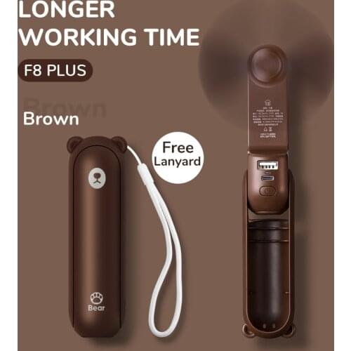 Mini Fan Portable Fan 4800mAh Enduring Silent Foldable Usb Fan ventilador Rechargeable With Power Bank and Flashlight Function