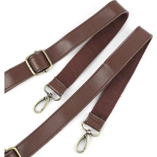 066F Adjustable PU Leather Purse Handbag Shoulder Strap Replacement with Metal Swivel Hooks Bag Accessories
