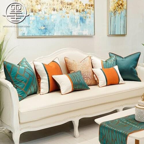 Modern Minimalist Sofa Pillow Living Room Light Luxury Geometric Pattern Bedside Back Cushion Cover with Stuffing Throw Pillow