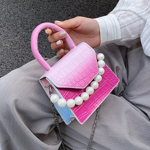 Rainbow Colors Stone Pattern Crossbody Bags For Women 2021 Small Messenger Bag Lady Flap Shoulder Bag Luxury Handbag and Purse