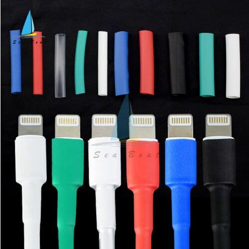 5PCS Cable Protector Heat Shrink Tube Sleeve Saver Cover USB Charger Cord Data Line Winder Organizer For Android iPhone 6 7 8
