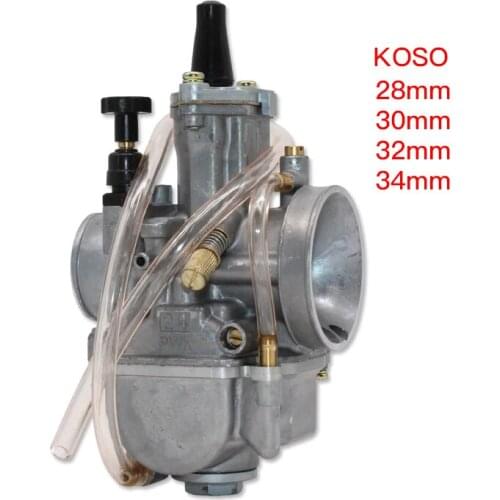 For 125cc 250cc Racing Moto Pit bike Dirt bike Universal Motorcycle Carburetor KOSO 28 30 32 34mm With Power Jet