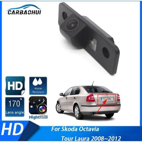 Night Vision Waterproof Car Rear View Reverse backup HD CCD Camera For Skoda Octavia Tour Laura 2008 2009 2010 2011 2012