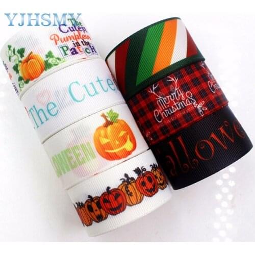 YJHSMY D-17817-749,10 yards, 25 mm Cartoon Printed grosgrain ribbons,DIY handmade Hair accessories Material wedding gift wrap