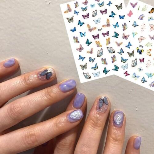 1Sheet Nail Sticker Nails Art Manicure Stickers Flowers Nail Decoration Manicure Pattern Fadeless Fingernails Decor for Party