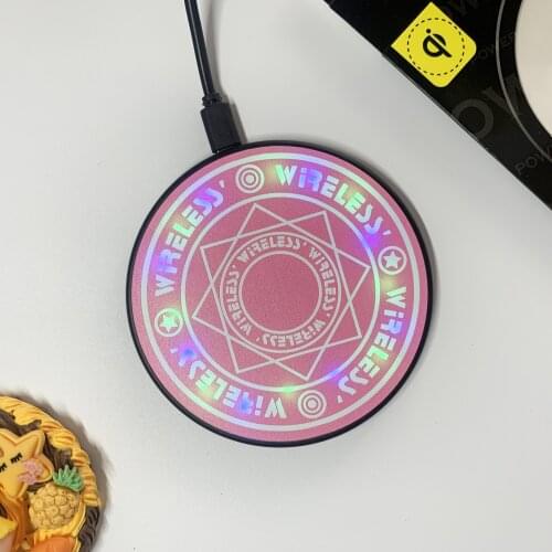 10W/7.5W Magic Circle Pattern Qi Charge Wireless Charger For Sumsang iPhone 8 plus X XS Max XR
