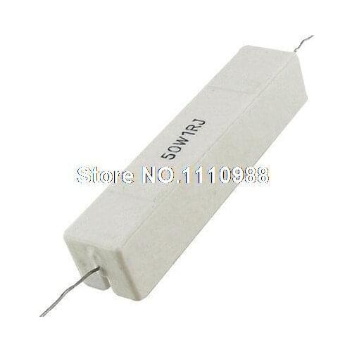 1R 1 Ohm 50W Watt Ceramic Cement Resistor Axial Lead