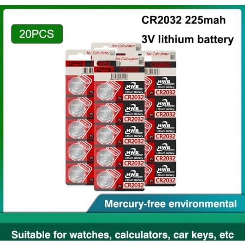20 PC For maxell CR2032 battery 3V Lithium Batteries BR2032 DL2032 ECR2032 CR 2032 Button Coin Battery For Watch Car Remote Key