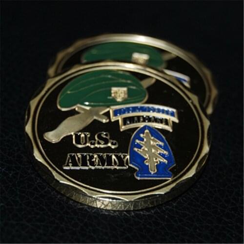 20pcs/lot Free Shipping,ARMY AIRBORNE SPECIAL FORCES GREEN BERET MILITARY 1.75" CHALLENGE COIN