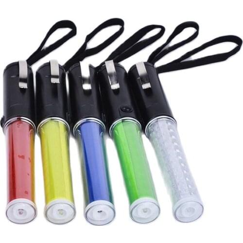 26CM Flashing Glo-sticks PVC Road Traffic Indicator Lights Fluorescent Warning Glowing Safety Baton With Magnet