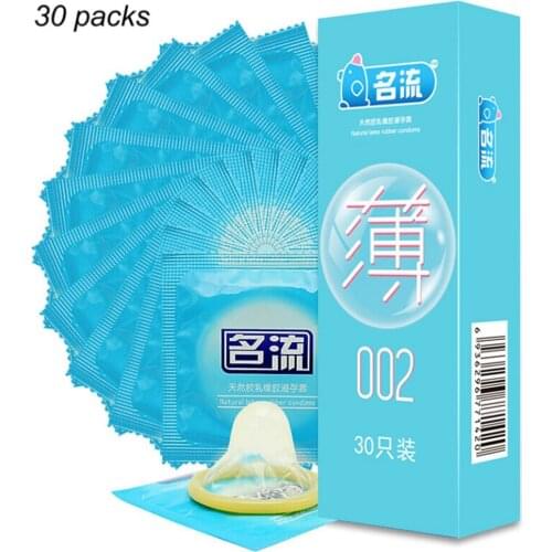 30pcs MingLiu Condoms Super Ultra Thin Condoms Intimate Condones Slim Penis Sleeve Kondom Adult Sex Toy Product For Men