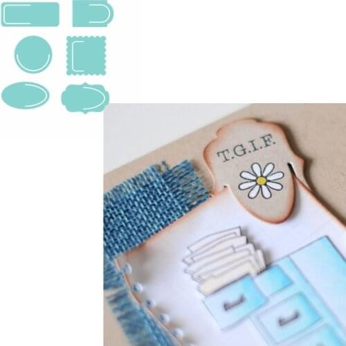 6PCS Mini Geometry Circle Square Corner Shapes Metal Cutting Dies DIY Scrapbooking Album Crafts Cards Making 2019 Hot Sell