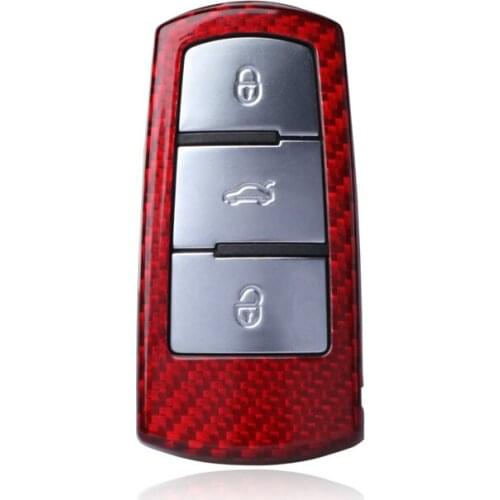 Car Accessory Carbon Fiber Protector Remote Key Fob Case Shell Cover For VW VOLKSWAGEN CC 2009-2012 Passat B6 2006-2010 Stickers
