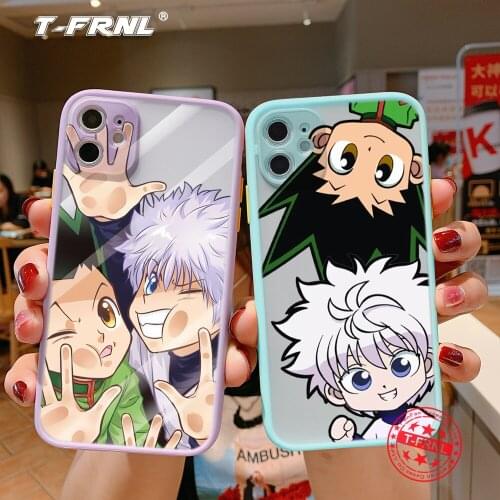 Cute HUNTER x HUNTER Phone Case For iPhone 11 Pro 12 XS MAX XR 7 SE2020 X 8Plus HxH Gon Killua Anime Hard Cover Matte Fundas