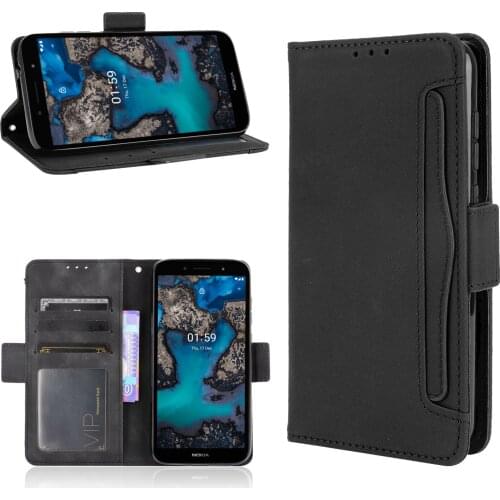 For Nokia C1 Plus Case 5.45" Multi-function card slot Leather Book Flip Design Wallet Cover For Nokia C1+ TA-1312 Case