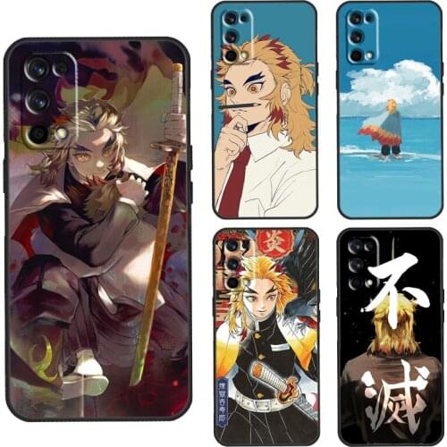 Rengoku Kyoujurou Demon Slayer Case For OnePlus 8T 7T Nord 7 8 9 Pro Cover For Realme 8 7 6 Pro Q3 C3 C11 C15 C21 GT Neo