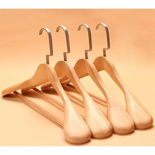 4pcs/lot Men/Women Wood Hangers For Clothes Wooden Suit Hanger Hotel Household Wardrobe Coat hanger (30pcs can LOGO)