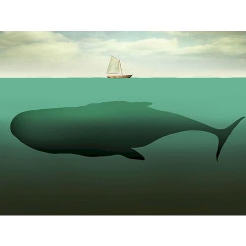 Full Square Round Diamond Embroidery Animal 5D Rhinestone Mosaic Diamond Painting Whale Cross Stitch Ocean Home Decor Paintings