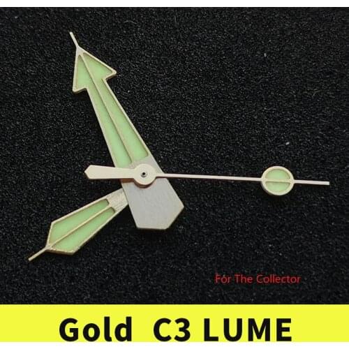 HOT Super Green Luminous Gold/Rose Gold Watch Hands Set For MOD SKX SRP 4R35 4R36 7S26 NH35A NH36A Mov't C3 Lume