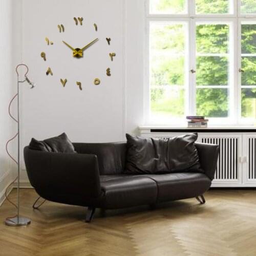 Wall Clock Acrylic Mirror European Style Watch Living Room Kitchen Decoration 3D Wall Stickers Home Decor