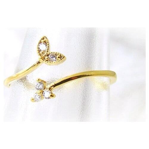 Newest Listing Leaf Sprout Ring Adjustable Knuckle Ring Wrap Ring