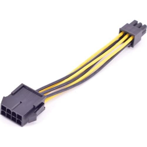 PCIe 6Pin to CPU 8Pin Power supply Cable Computer CPU P8 ( 4+4Pin ) Female to GPU 6Pin male Extension Conversion EPS Cable