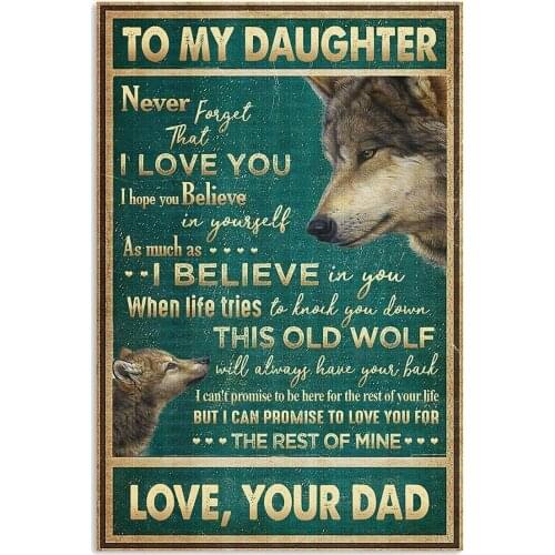 Bathroom Decora Wall Decora Metal Tin Signs Wolf Posters Bedroom Decora Room Decora Birthday Gift Wolf and Wolf Baby