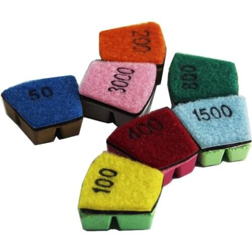 Resin Dry Floor Polishing Pads Concreter Granite Marble Mini Creative Grit 50-3000 7Pcs/set Color Seven