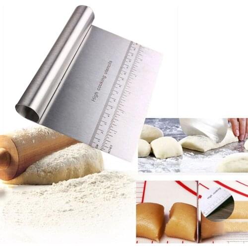 Stainless Steel Cake Cutter Cake Smooth Cream Spatula Baking Pastry Dough Scraper Kitchen Butter Knife Cake Decoration Tool
