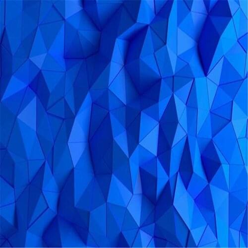 Blue geometric wallpapers Simple modern abstract wallpapers 3d stereo TV background wall