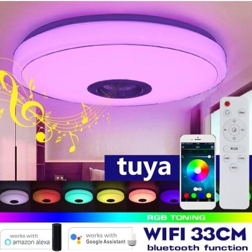 LED Ceiling Lamp Tuya Smart Ceiling Lights With Music RGB Dimmable Bluetooth Ceiling Lamp Work With Google Home Alexa PFor Home