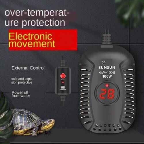 Turtle Temperature Aquarium Heater Aquarium Electricheating Rods Digital Temperature Controller In Stick Fish Tank Turtle Tank