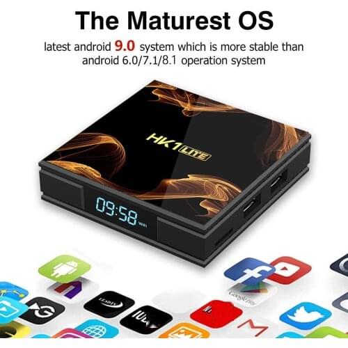 5pcs HK1 LITE Smart TV Box Android 9.0 2GB DDR3 16GB 2.4G WiFi Media Player RK3228A Quad Core Set Top Box