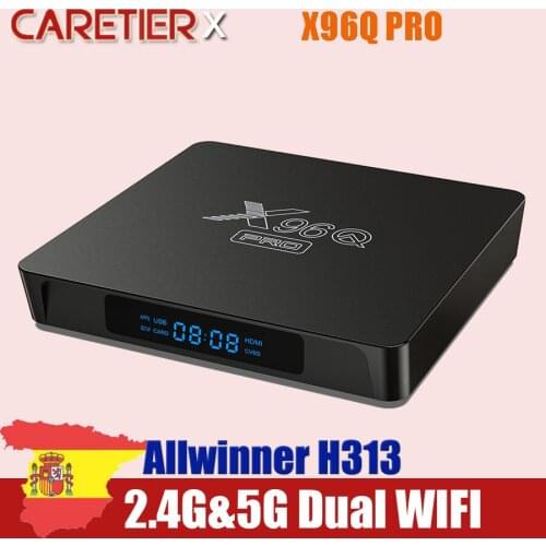 1PC New X96Q PRO Android 10.0 TV Box Allwinner H313 Quad Core 2.4G/5G Wifi H.265 4Kx2K HDR Support Youtube PK X96Q Set Top Box