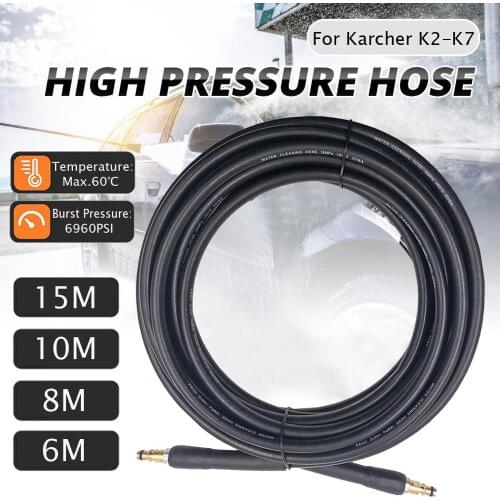 6~15 meters High Pressure Washer Hose Pipe Cord Car Washer Water Cleaning Extension Hose Water Hose for Karcher Pressure Cleaner