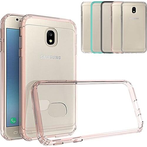 Ultra Thin TPU Silicone Hard Acrylic PC Back Case Shockproof Clear Cover For Samsung Galaxy J3 2017 J330/J3 Pro European Version