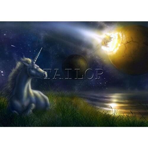 Cross stitch cuadros full square embroidery horse unicorn landscape art 5d diamond painting kit set complet mosaic dirll drawing