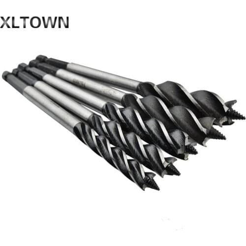 XLTWON Woodworking drill four-slot four-edged woodworking Luo drill bit lock hole opener lock reaming drill twist drill bit