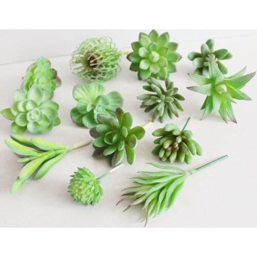 39Styles Green Artificial Succulents Plants DIY Unpotted Small Bonsai Home Garden Desktop Table Party Decoration Fake Plants