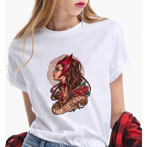 Women T Shirt Summer Short Sleeve Casual White Tshirts Alice In Wonderland Disney T Shirt Female Punk Style T-shirts Clothes